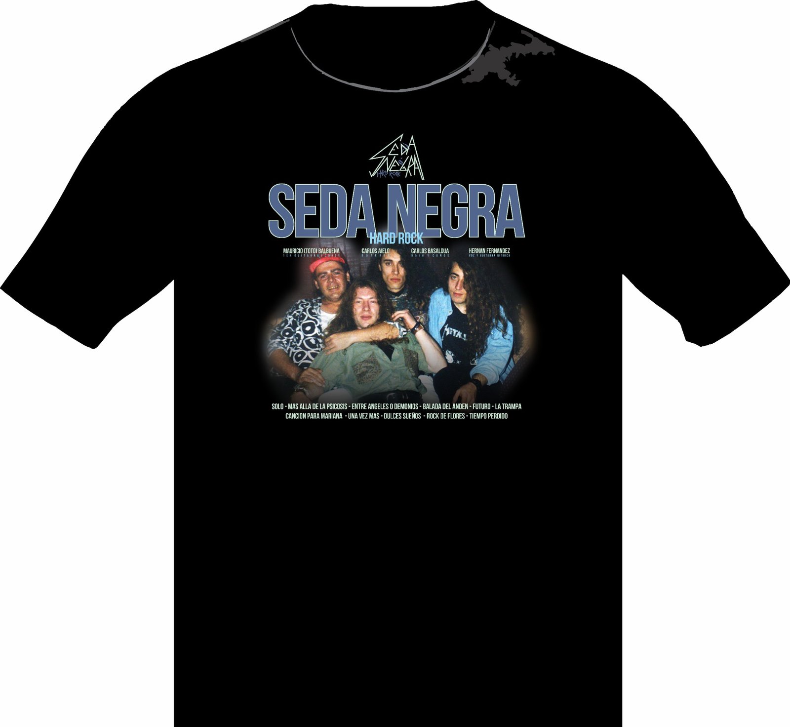 Remera 08 SEDA NEGRA