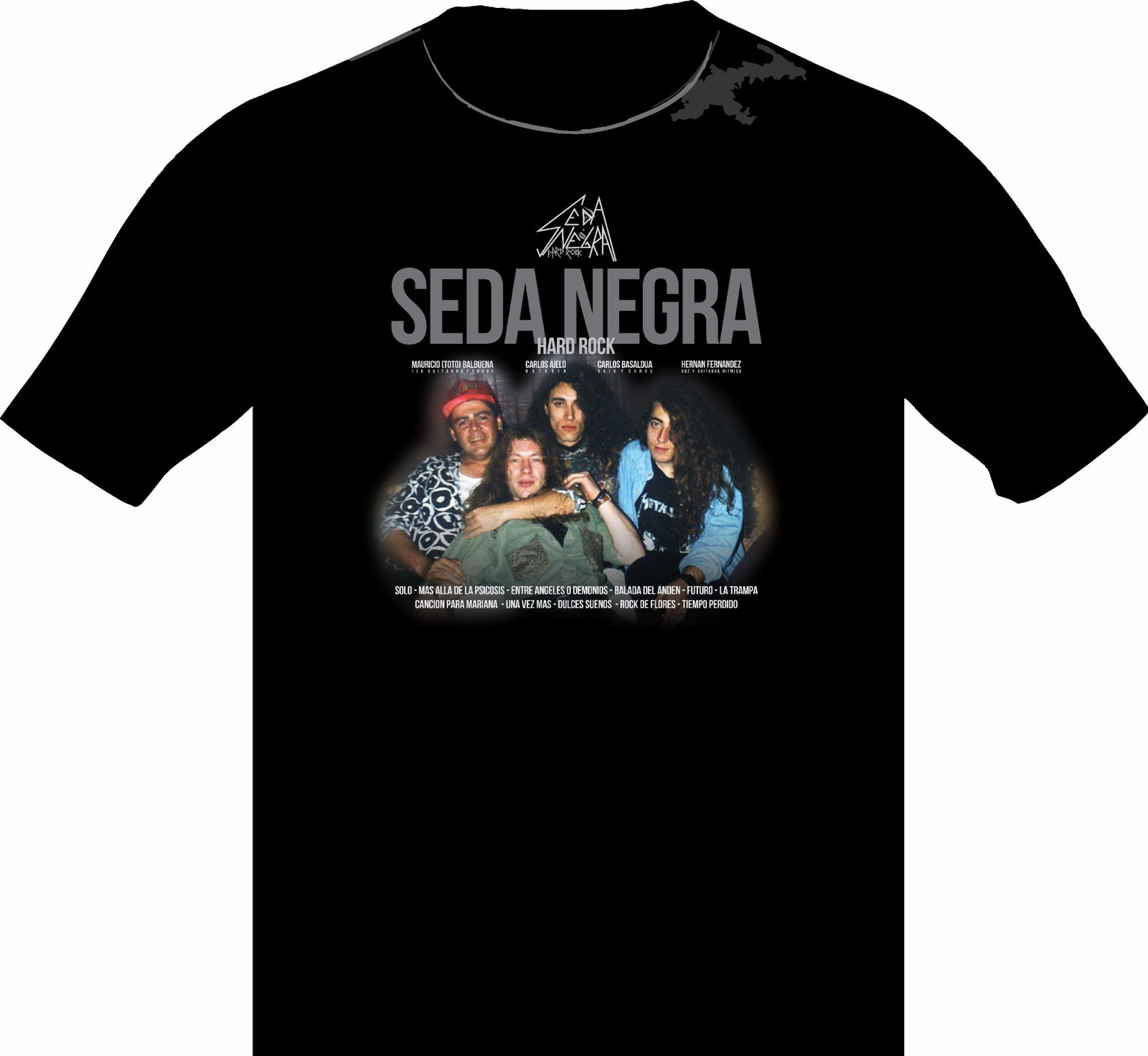 Remera 10 SEDA NEGRA