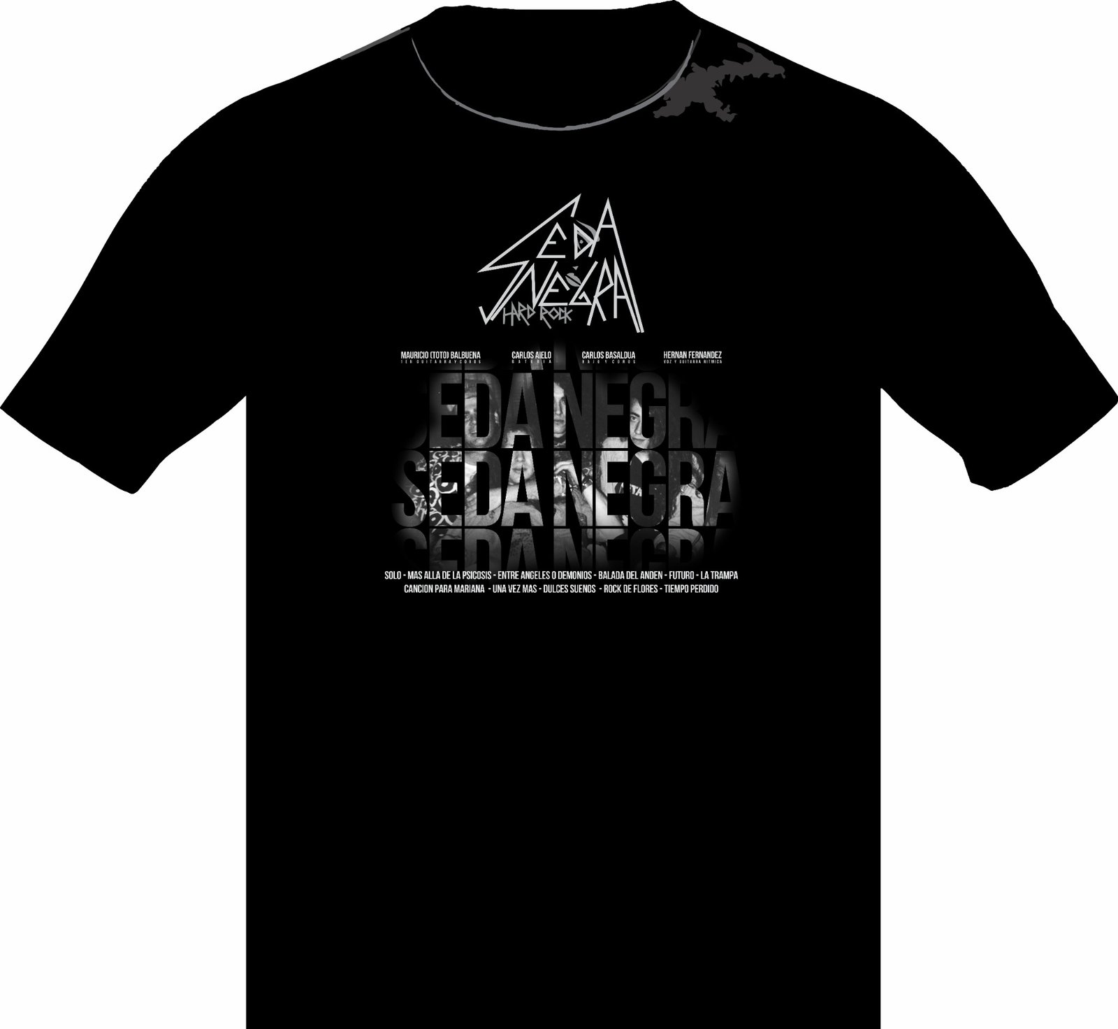 Remera 11 SEDA NEGRA