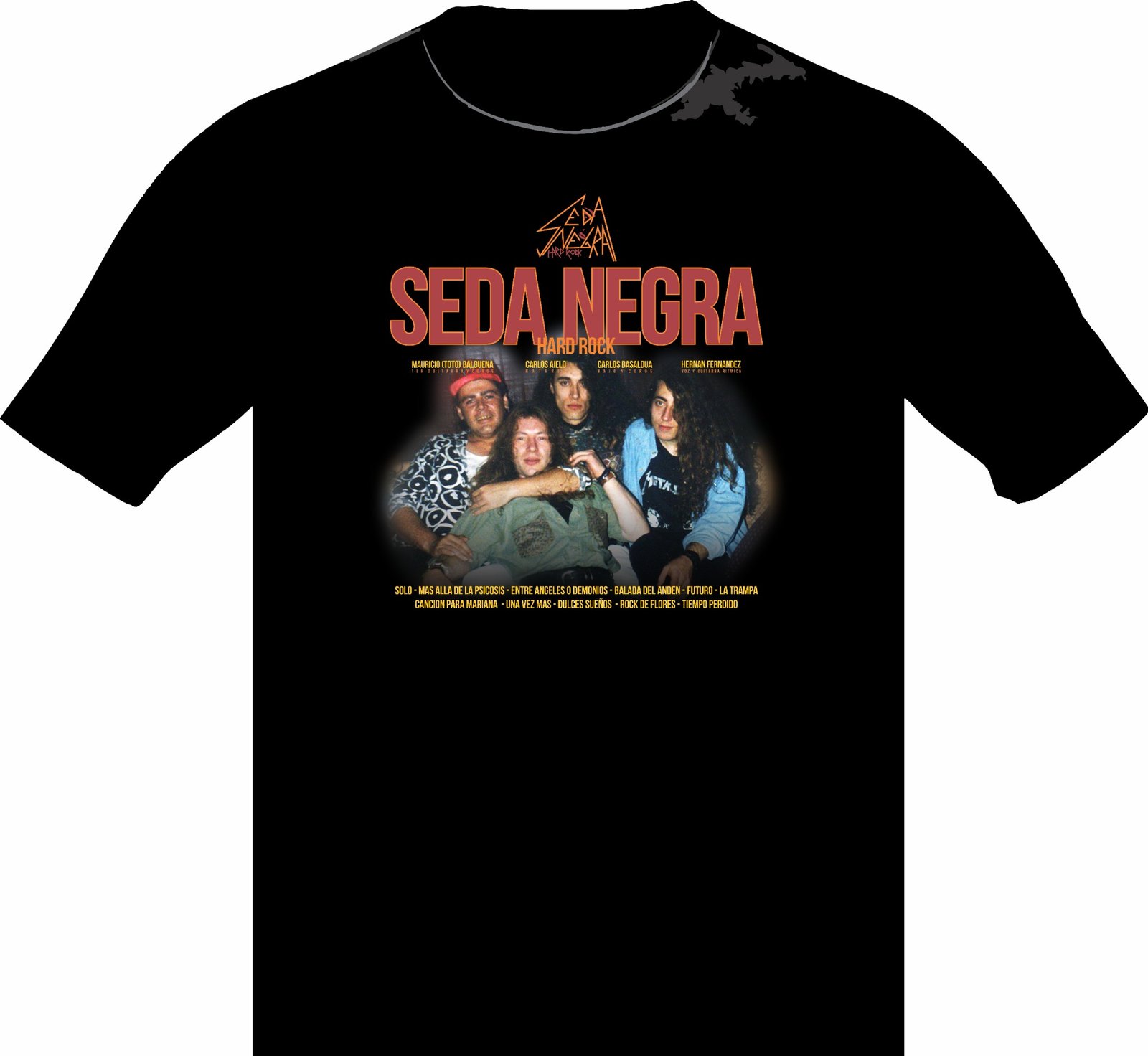 Remera 12 SEDA NEGRA